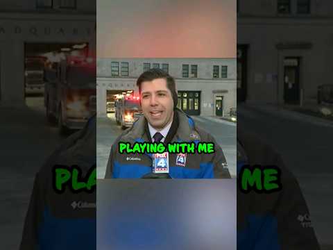 Firefighter Pranks News Reporter Live on the Air 😂 #shorts